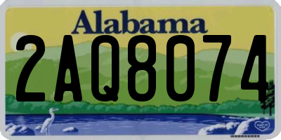 AL license plate 2AQ8074