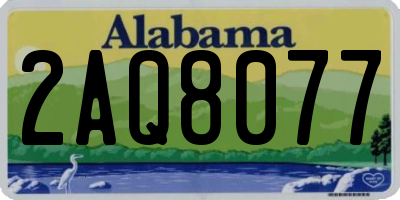 AL license plate 2AQ8077