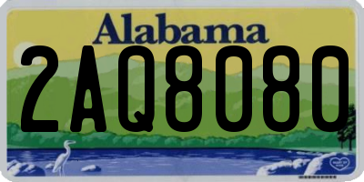 AL license plate 2AQ8080