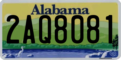 AL license plate 2AQ8081