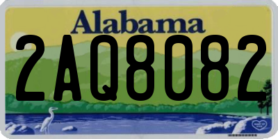 AL license plate 2AQ8082