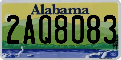 AL license plate 2AQ8083