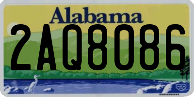 AL license plate 2AQ8086