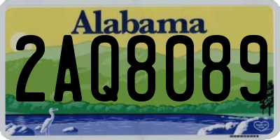 AL license plate 2AQ8089