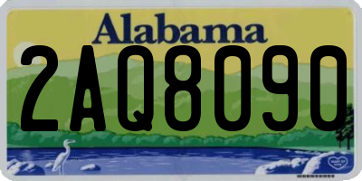 AL license plate 2AQ8090