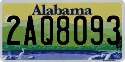 AL license plate 2AQ8093