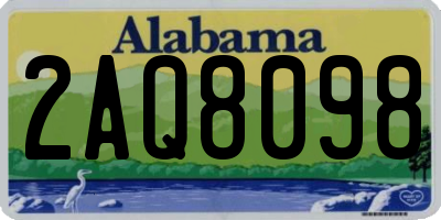 AL license plate 2AQ8098