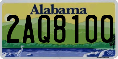 AL license plate 2AQ8100
