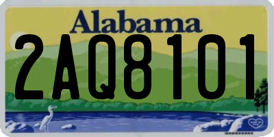 AL license plate 2AQ8101