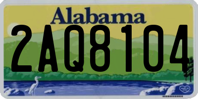 AL license plate 2AQ8104