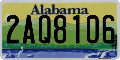 AL license plate 2AQ8106