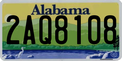 AL license plate 2AQ8108