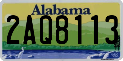 AL license plate 2AQ8113