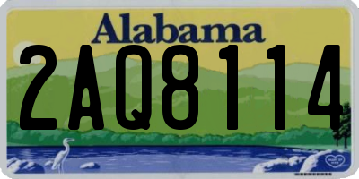 AL license plate 2AQ8114