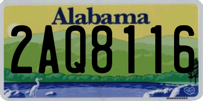 AL license plate 2AQ8116