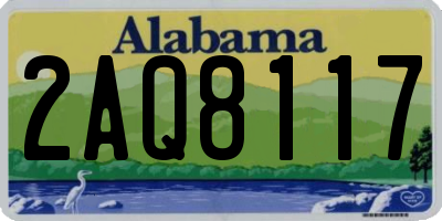 AL license plate 2AQ8117