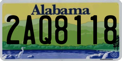 AL license plate 2AQ8118