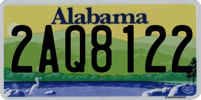 AL license plate 2AQ8122