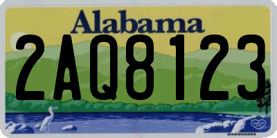 AL license plate 2AQ8123