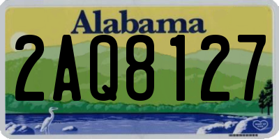 AL license plate 2AQ8127