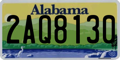 AL license plate 2AQ8130