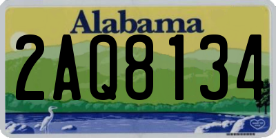 AL license plate 2AQ8134
