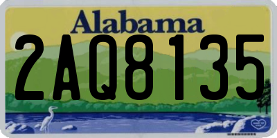 AL license plate 2AQ8135