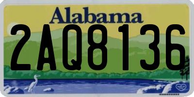 AL license plate 2AQ8136