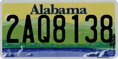 AL license plate 2AQ8138