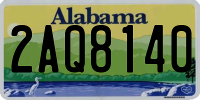 AL license plate 2AQ8140