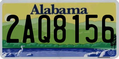 AL license plate 2AQ8156