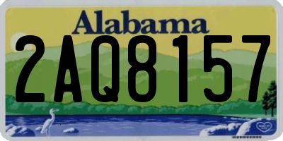 AL license plate 2AQ8157