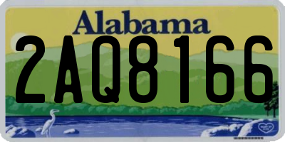AL license plate 2AQ8166