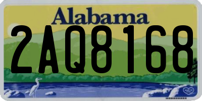 AL license plate 2AQ8168