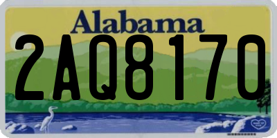 AL license plate 2AQ8170