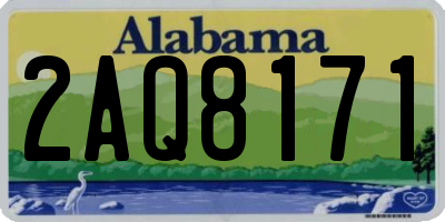 AL license plate 2AQ8171