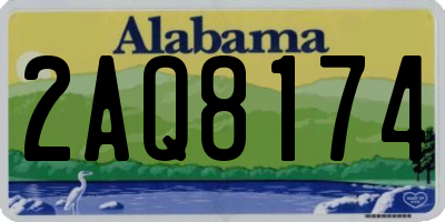 AL license plate 2AQ8174