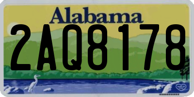 AL license plate 2AQ8178
