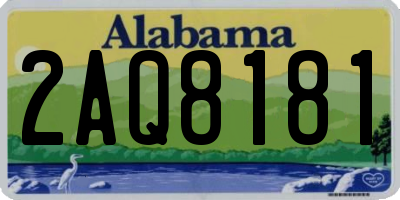 AL license plate 2AQ8181