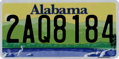 AL license plate 2AQ8184