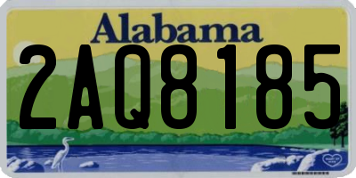 AL license plate 2AQ8185