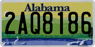 AL license plate 2AQ8186