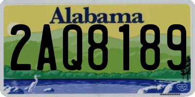AL license plate 2AQ8189