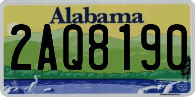 AL license plate 2AQ8190