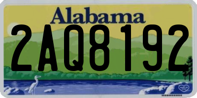 AL license plate 2AQ8192