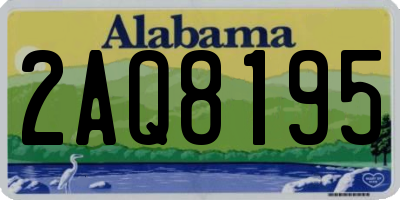 AL license plate 2AQ8195