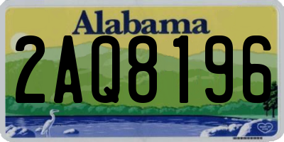 AL license plate 2AQ8196