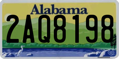 AL license plate 2AQ8198