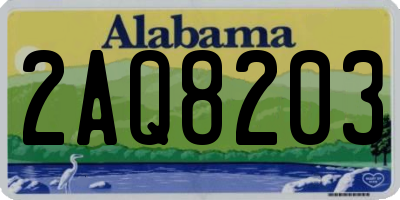 AL license plate 2AQ8203