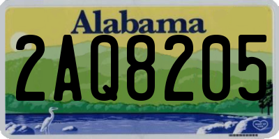 AL license plate 2AQ8205